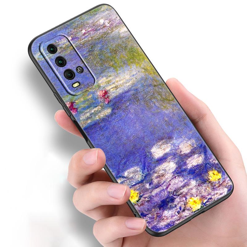 Силиконовый чехол для телефона Claude Monet для Xiaomi Redmi Note 11 10 9 8 Pro 11T 10T 10S 9S 8T 9 9A 9C 9T, черный мягкий чехол, чехол
