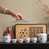 Tangzhi Lotus Ceramics Набор из белого фарфора Дэхуа Новая китайская чашка Куайкэ Домашний дорожный набор для чая Кунг-фу Сувенир