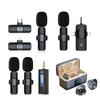 Bluetooth Dual Clip-On Wireless Microphone for Mobile Live Broadcasts