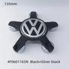 DKRSE1 For VW Volkswagen Jetta MK5 Golf 4pcs 135mm Volkswagen Golf Polo Car Wheel Center Caps 5Pins Rim Hub Cover Hubcap Logo Badge Emb