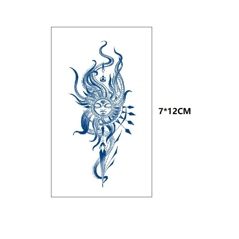 Маленький узор бабочка морская волна хвост рыбы другая сторона цветок маленький свежий сок травяной имитация грудь вода переводная татуировка наклейка