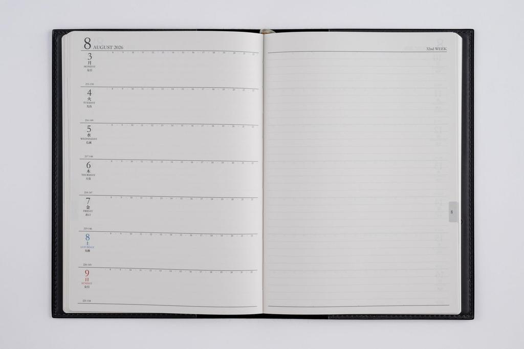 Takahashi 2026 A5 Weekly Desk 431 December Diary, Casual, Black, No. (Starts 2025)