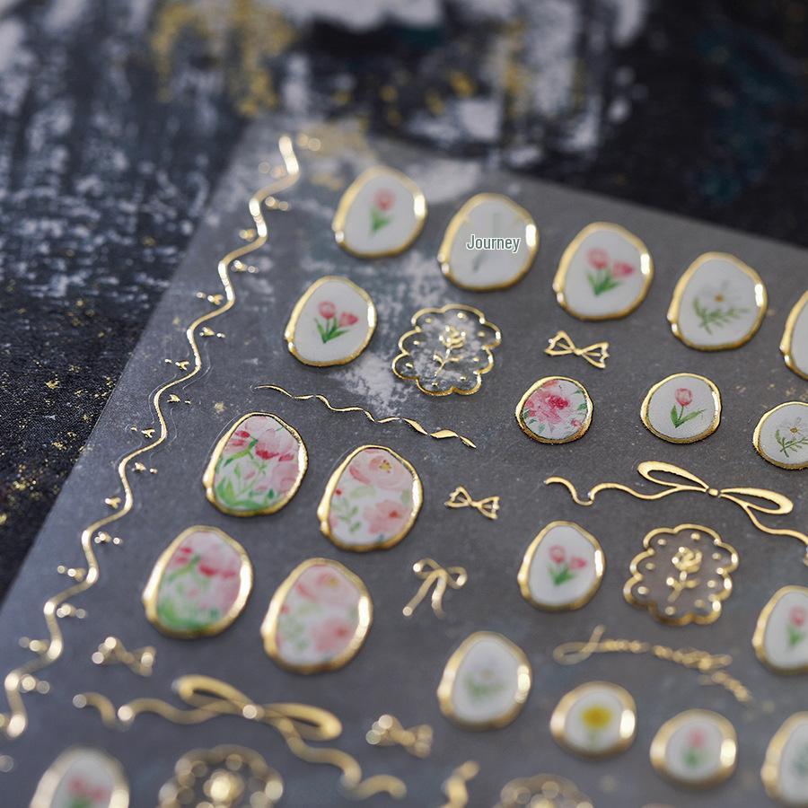 Наклейки для ногтей Craft Ferrite Tulip Jelly M-708: Серия Pro Тисненый Нейл-арт с Горячим Тиснением