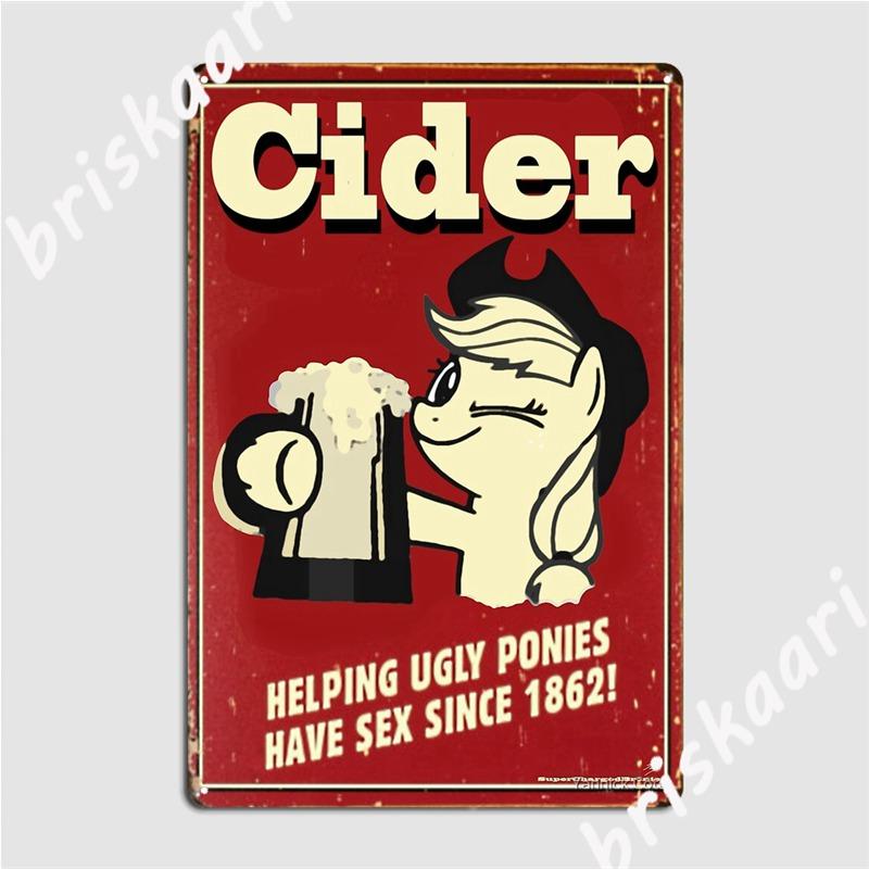 Металлические таблички Applejack Cider Клуб паб Гараж Забавный плакат Жестяная табличка Плакаты