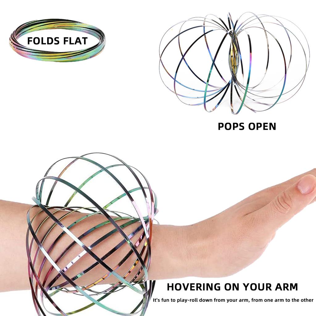 Fluid Stainless Steel Magic Bracelet, Arm Sliding Iron Ring Metal Adult Toy, Can Be Shared with Friends for Late Maturing