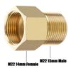 2xМуфта M22 15 мм наружная резьба к M22 14 мм внутренняя резьба для шланга мойки высокого давления