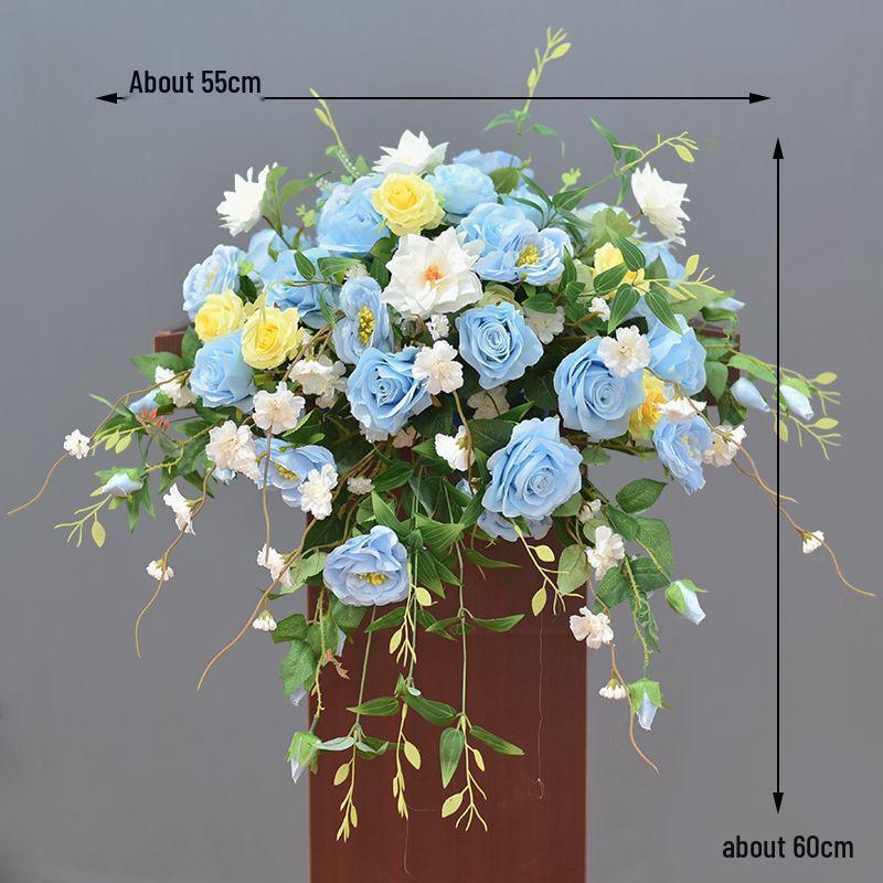Luxury Business Podium Stand with Artificial Flower Decoration: Perfect for Speeches or Kindergarten Events