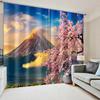 Cheap 3D Print Sunset Natural Scenery Island Stone 2 Pieces Window Curtain Living Room Bedroom Two Drape Decor