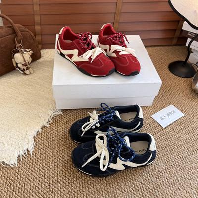 Рекомендует леди-босс! 2025 осень новые ретро немецкие тренировочные туфли женские на плоской подошве повседневные спортивные туфли Форреста Гампа универсальные на шнуровке