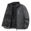 Autumn Winter Thick Fleece Warm Jacket Men Fashion Windbreak Stand Collar Coat Men Classic Casual Soft Shell Jacket Men