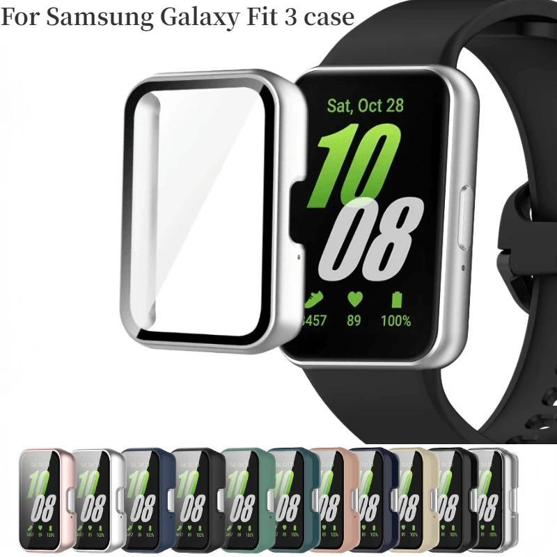 Чехол+Стекло для Samsung Galaxy Fit 3 Всесторонний Защитный корпус Стеклянный экран Защитный корпус Для Galaxy Watch Fit 3 Аксессуары