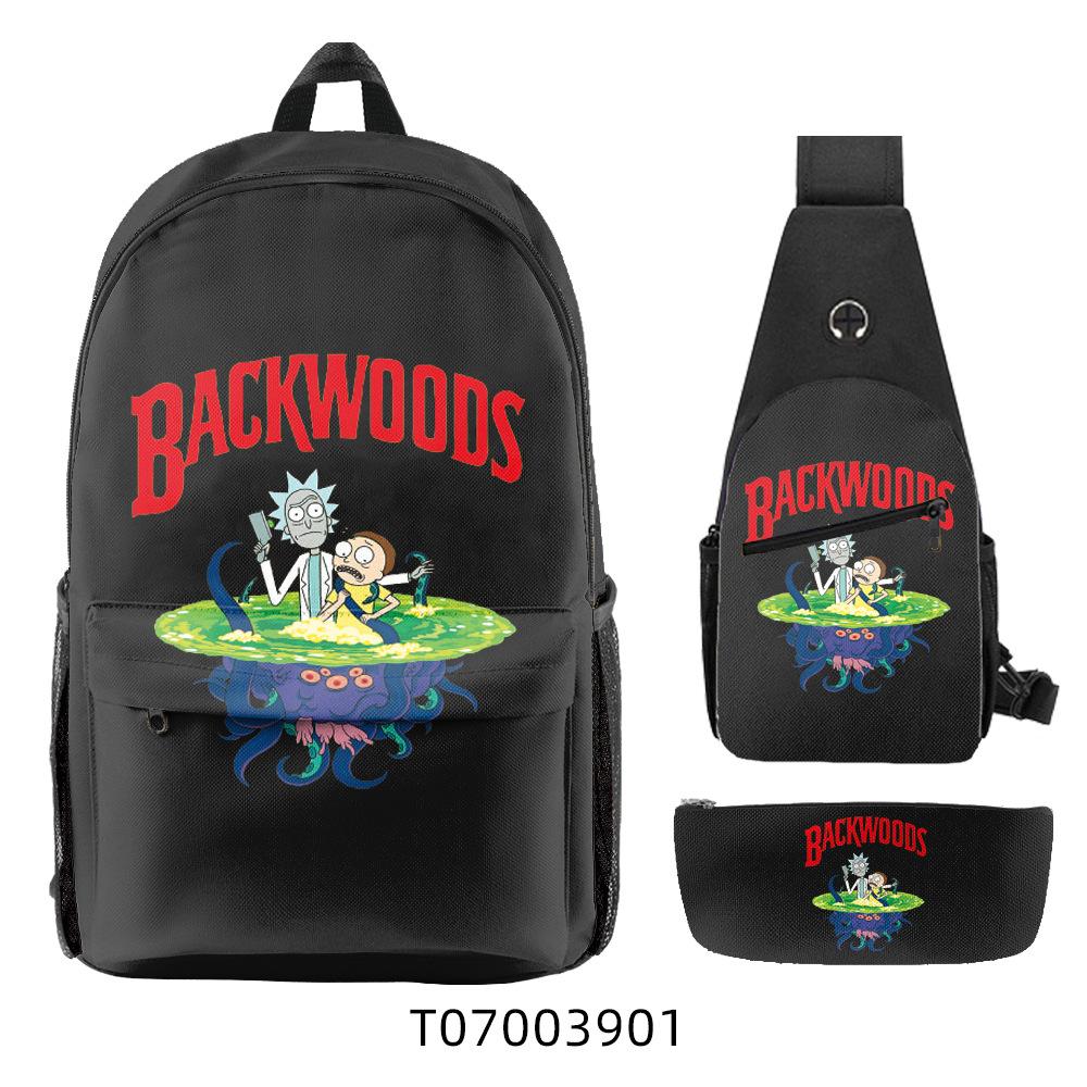 Популярный 3D Рюкзак Backwoods Сигара Студенческий Рюкзак для Кампуса Дорожная Сумка