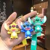 Adorable Cartoon Stitch Keychain Soft Silicone Couple Bag Charm For Car Keys