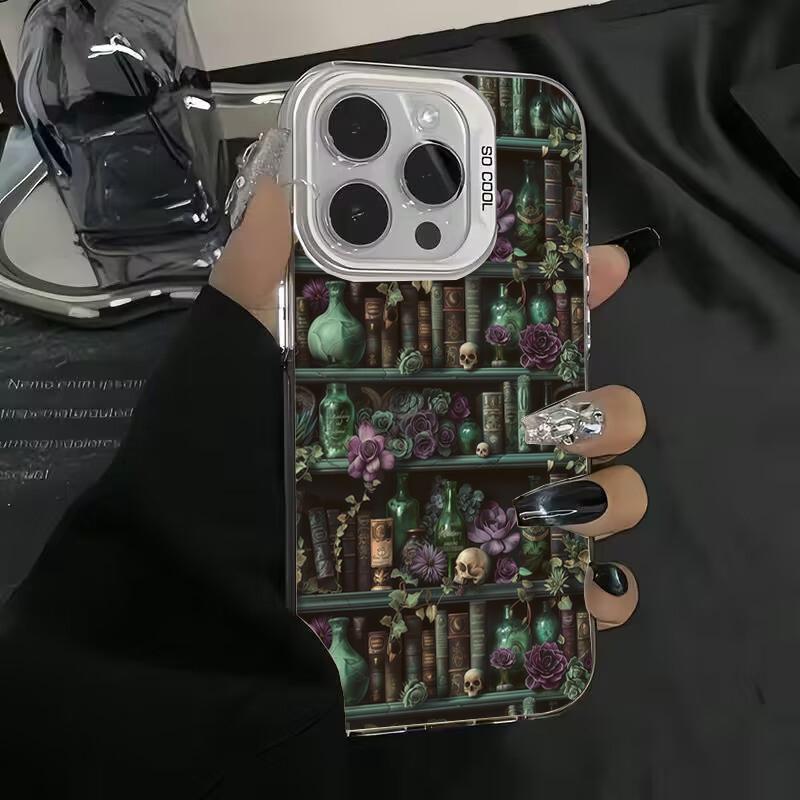 Креативный чехол Bookshelf Electroplate IMD для Samsung Galaxy A06 A16 A23 A26 A34 A36 A55 A56 S25 S24 S23 S22 Ultra Plus FE Cover