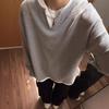 Fake Two V-neck Sweater Men's Autumn and Winter American Retro Long Sleeves
