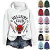 Women's Fashionable Casual Long-Sleeved Printed Hooded Sweatshirt