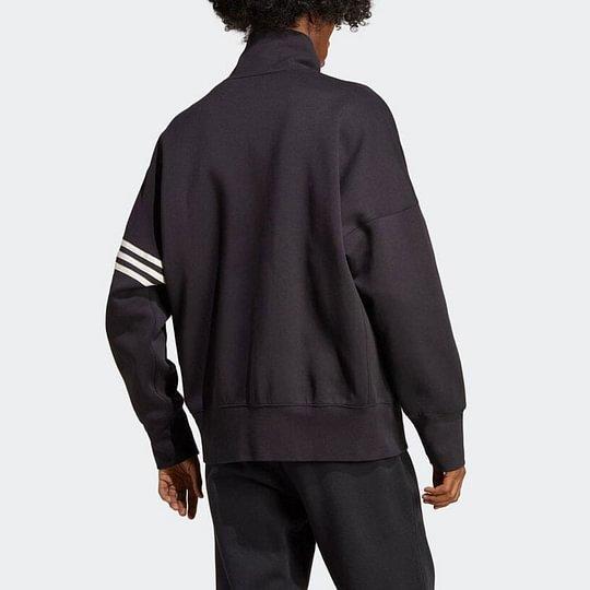 adidas Куртка Originals с вышивкой Trefoil, однотонная, с полосками, на воротнике-стойкеHR8695