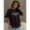 Fashion Style New Arrival Loose Casual Print Letter Cotton T-shirt Loose Printed Cotton T-shirt