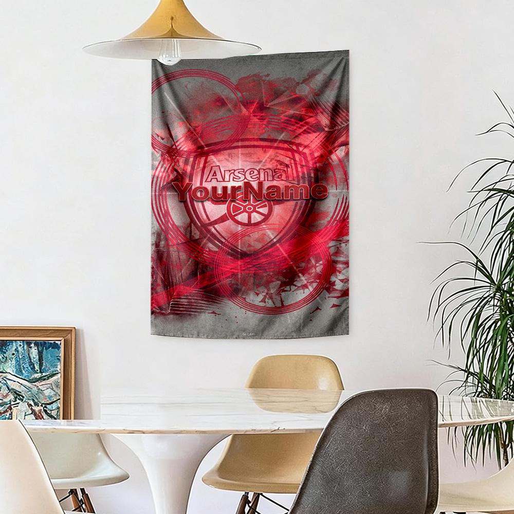 Arsenal Custom Your Name Wall Decor Tapestry Art For Pet Memorial Birthdaywedding Party Backdrop Family Gift