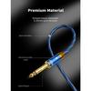 EMK? Guitar Instrument Cable, 10 Feet - Custom Series Premium Rean-Neutrik 1/4" Straight Gold Plug, Blue