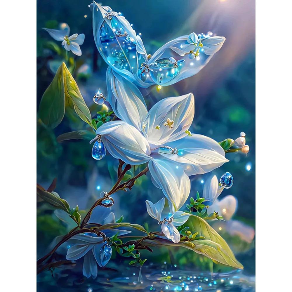 Алмазная картина, полная дрель, красивая круглая алмазная живопись, ручная работа, кои, синий цветок, животное, сделай сам, алмазная мозаика, картина, украшение для дома