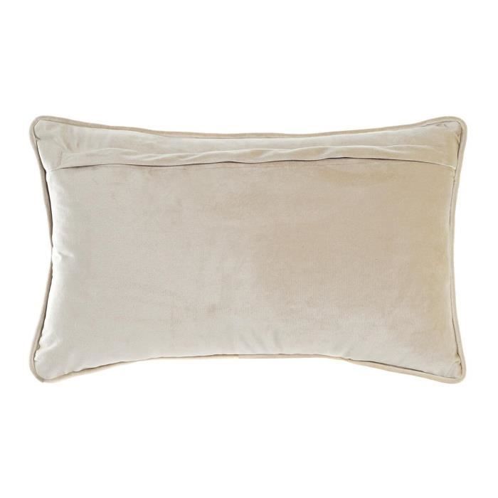 Coussin doré 50 x 10 x 30 cm fleurs