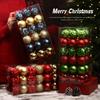 Christmas Ball Gift Box Set 36 Pack 6cm Plastic Colorful Decorative Hanging Ornaments for Christmas Tree