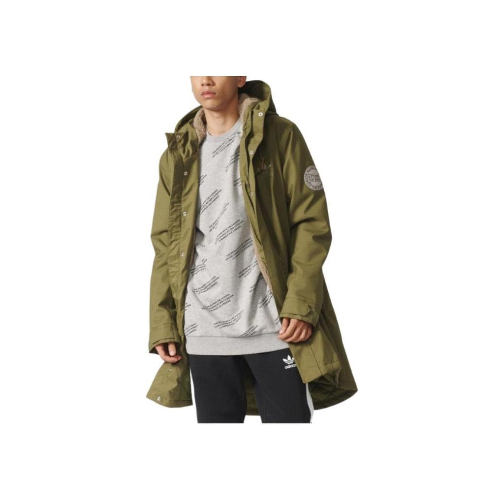 Adidas Оригинальное худи с тремя полосками, однотонное, повседневное, с длинным рукавом, мужское пальто, зеленое AY9139