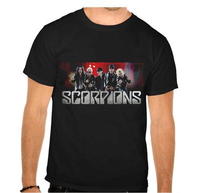 SCORPIONS РОК-ГРУППА ЛЕГЕНДЫ РОК-МУЗЫКИ Черная ФУТБОЛКА -944-