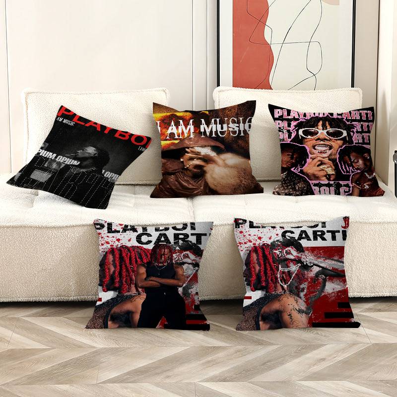Rapper P-Playboi C-Carti Cushion Cover Pillowcase Upholstery Sofa Throw Pillow Home Decor Pillowcas