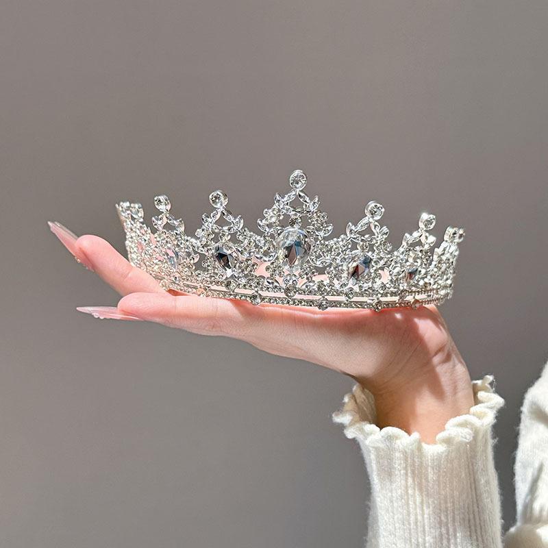 Luxurious and elaborate crown hair accessories, birthday dress crown, bridal wedding hairstyle headband, decorative headpiece