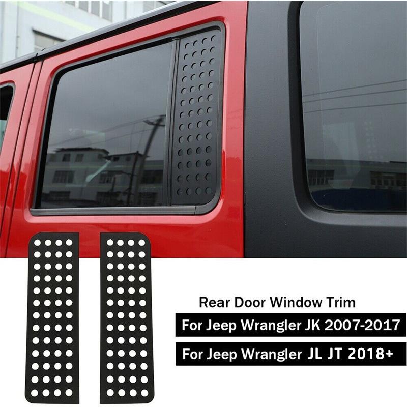 Декоративная накладка на заднее стекло автомобиля для Jeep Wrangler JK JL 2007- 4-дверные аксессуары черного цвета