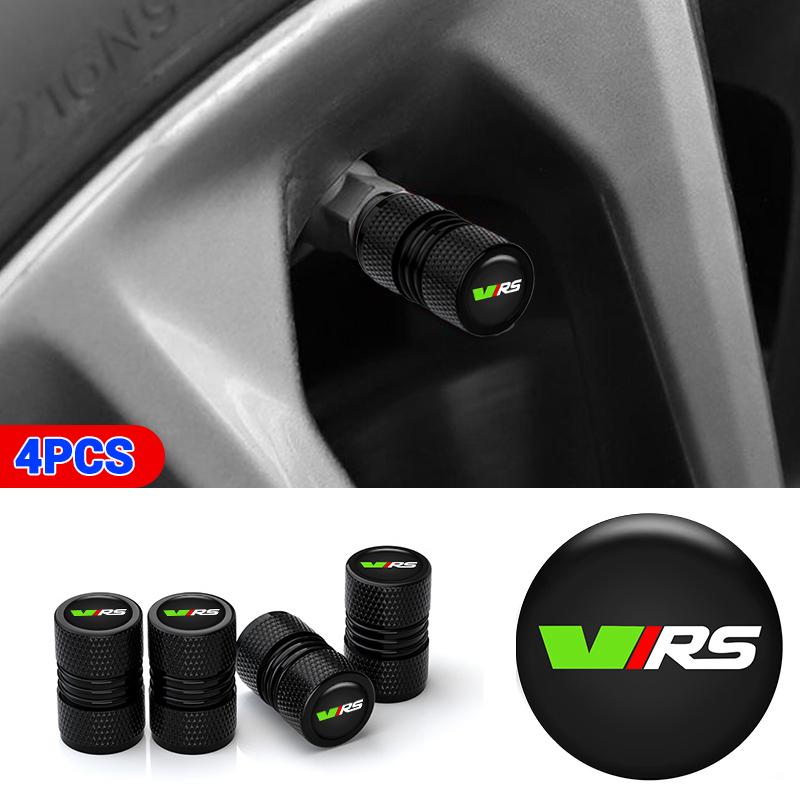 LKPP1 For Skoda VRS Octavia 1 2 3 Rapid Kodiaq Karoq Fabia Kamiq Superb Knurling Tire Valve Aluminum Silver Car Tire Valve Stems Cap