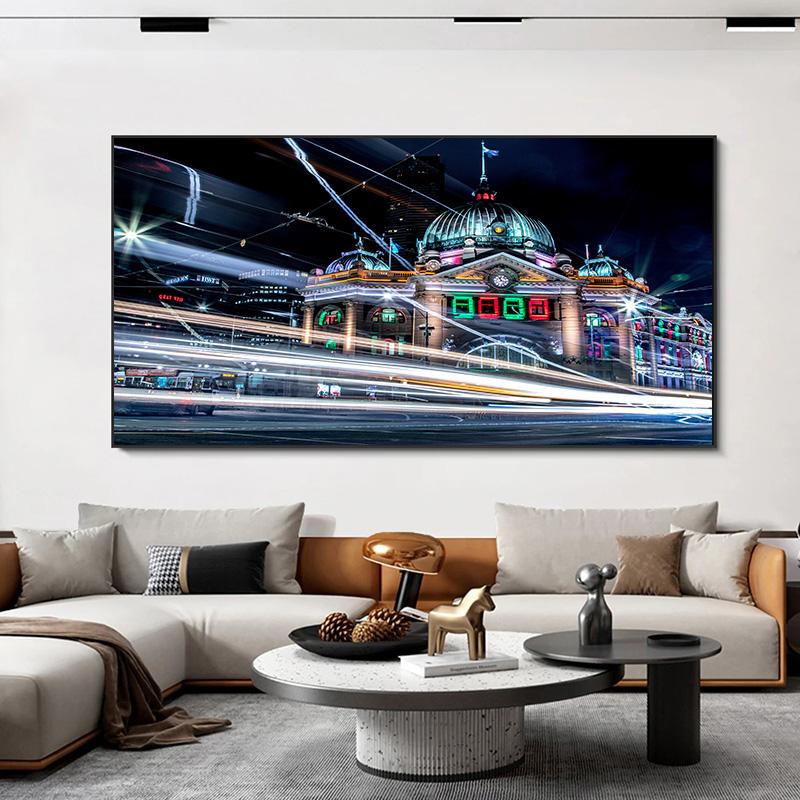 Cityscape Dubai Dutch Seacoast Neuschwanstein Canvas Painting Sveti Stefan Sunset Posters and Print Wall Art Home Decor No Frame