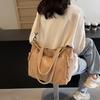 New Corduroy Tote Bag Female Large-capacity Student Class Shoulder Handbag Simple Work Messenger Bag