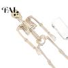 Cemetery Themed Landscaping 36 Inches LED Light Up Halloween Skeleton, 3FT Life Size Full Body Skeleton with Lights Posable Plastic Human Bones