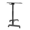 Black Mobile Standing Desk, Standing Desk , Lectern Portable with Wheels Rounded Corners for Schools, Art Sudios, Lecture Halls