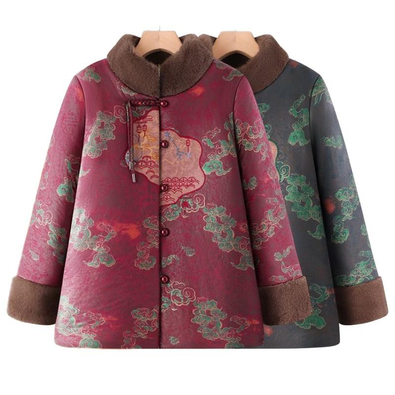 Winter Jacket Women's Warm Cotton-padded Jacket with Velvet Winter New Cotton-padded Jacket