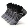 5 пар мужских баскетбольных носков, впитывающих пот, влагоотводящих, дышащих, с низким вырезом, нескользящие, для повседневной носки, для занятий йогой