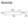 Musiclily Pro Urea Resin Plastic 43 мм струнный рифленый верхний порожек Gibson Type для 6-струнной гитары Les Flat Ivory of Paul/Acoustic Bottom, (Набор 2)