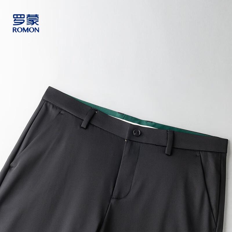 Luomeng Men's Summer Ice Silk Blend Straight Casual Trousers