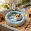 Round Hamster Nest Mat Breathable Fruit Pattern Cooling Hamster Bed Ice Silk Pad Comfortable Pet Sleeping Mat Cage Accessory