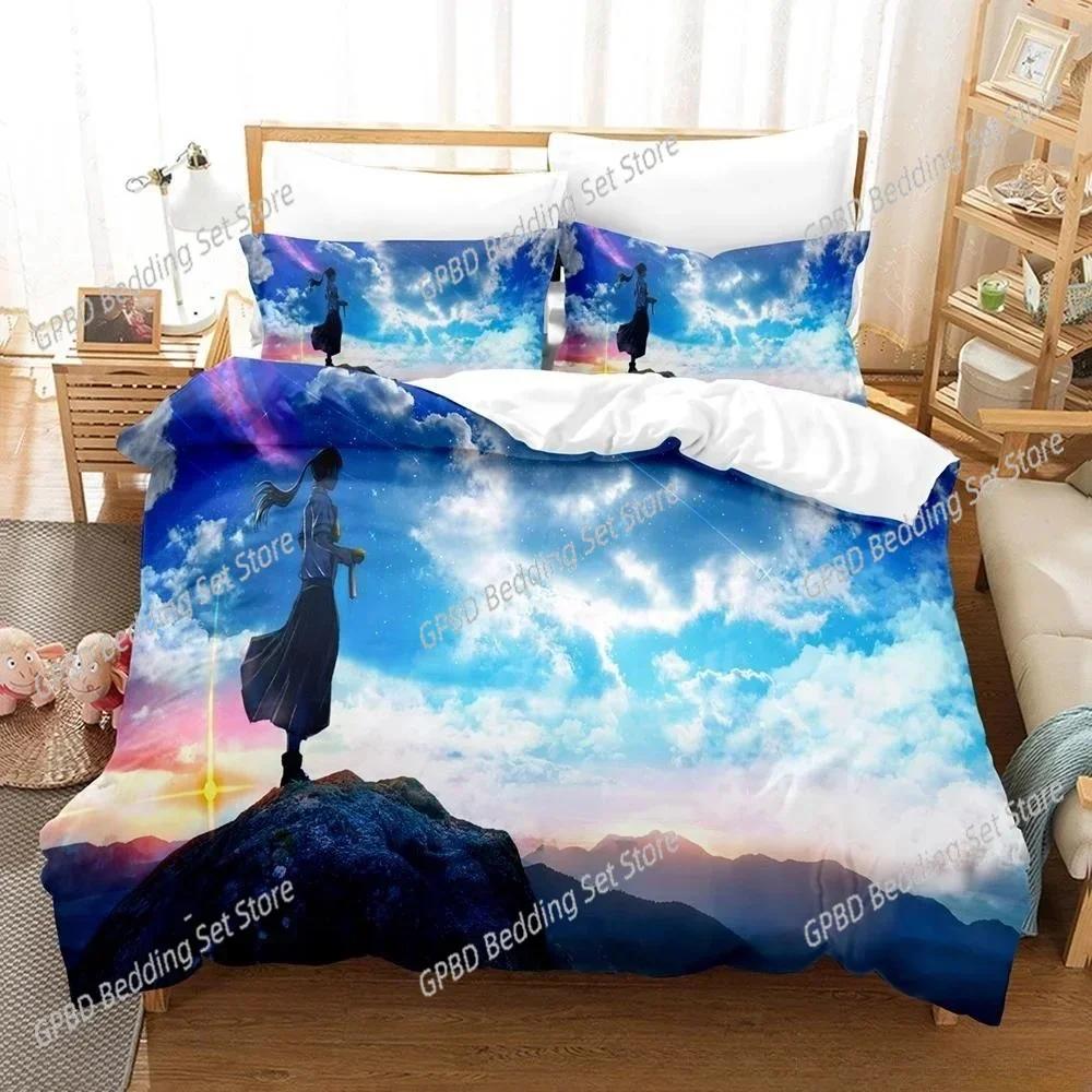 Luxury New 3D Print Anime Suzume no Tojimari Bedding Set Single Twin Full Queen King Size Bed Set Bedroom Duvet cover Sets