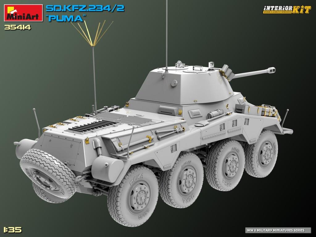 Miniart Немецкий Puma Набор интерьера Пластиковая модель MA35414 1/35 Sd.Kfz.234/2