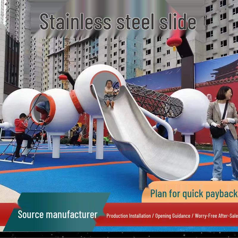 Large Outdoor Stainless Steel Slide for Children's Playground