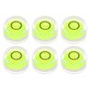 6-Piece Round Bubble Level, 12x6mm, Mini Round Bullseye Level for Camera Tripods, Telescopes, Workshops, Turntables, Picture Frames, Green