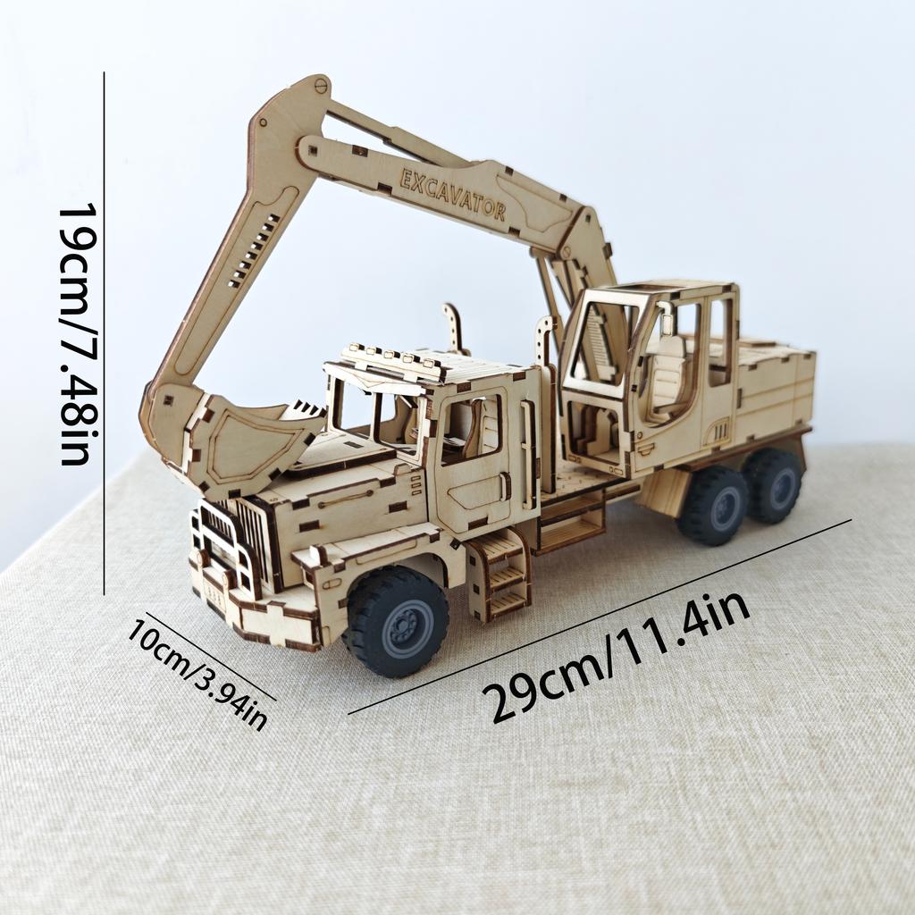 Деревянная 3D-головоломка Ручная работа DIY Модель-конструктор Настольное украшение Практическое занятие Подарок на день рождения или Рождество