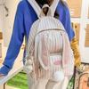 Школьный рюкзак корейская версия милый мультяшный школьный рюкзак женский для средней школы рюкзак с ушками кролика модный полосатый рюкзак для школьника