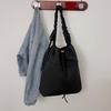 Fashion Drawstring Shoulder Women's Bag 2025 New Nylon Messenger Bag Korean Version Niche Casual Art Canvas Bucket Bag