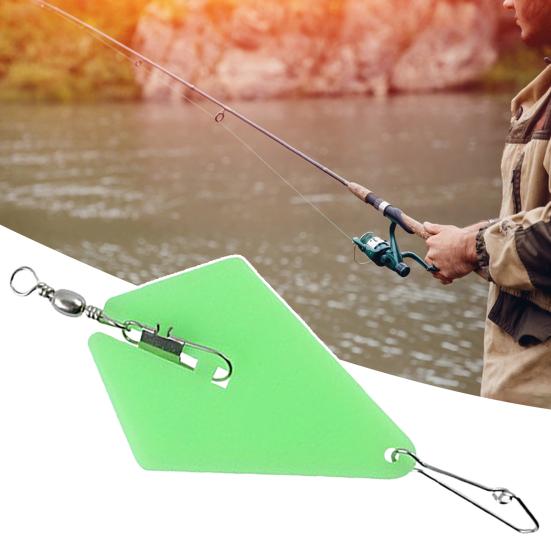 Рыболовная клипса Вращающийся вертлюг Компактный дизайн Портативный Легко устанавливается Светящаяся треугольная пластина Рыболовные аксессуары